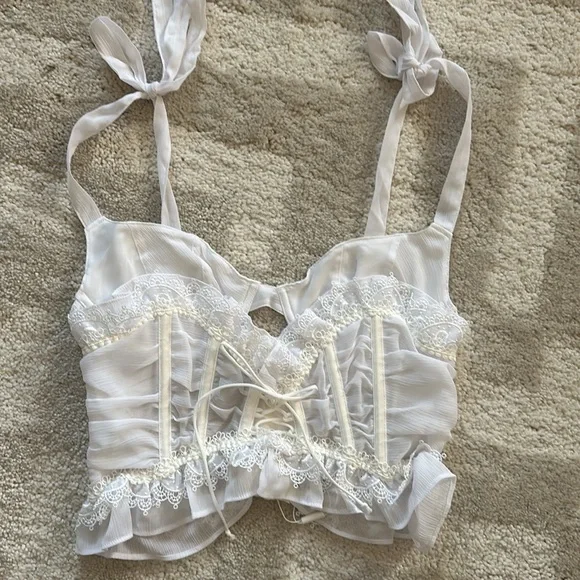 NWT For Love & Lemons Farmhouse Floral Bustier - Picture 5 of 8